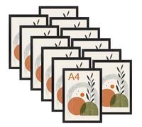 Ditwis Lot de 12 Cadre A4 Noir pour Documents, Certificats et Photos (21x29,7 cm), Cadres Classique pour Salons, Chambres et Bureaux