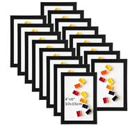 Ditwis Lot de 16 Cadre Photo 10x15 Noir, Cadres Classique pour Photos, Images et Souvenirs, Horizontal ou Vertical sur le Mur ou la Table