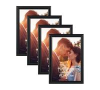 Ditwis Lot de 4 Cadre Photo 10x15 Noir, Cadres Classique pour Photos, Images et Souvenirs, Horizontal ou Vertical sur le Mur ou la Table