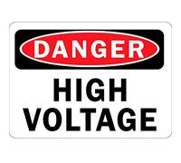 Diuangfoong Panneau en aluminium Danger High Voltage Osha 15,2 x 30,5 cm