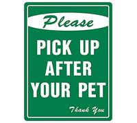 Diuangfoong Panneau fantaisie en aluminium avec inscription « Please Pick Up After Your Pet » - 25,4 x 35,6 cm