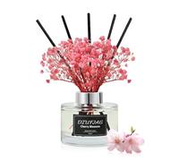 DIUFJAG 150ml Bâtonnets Parfumés - Fleur de Cerisier,Fleurs Séchées Diffuseur de Parfum Maison avec 8 Bâtonnets Cherry Blossom Pr Chambre à Coucher,Bureau, Salle de Bain,étagère