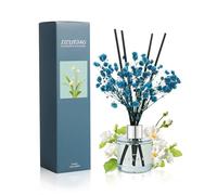 DIUFJAG Freesia Diffuseur de Parfum Maison avec 8 Bâtonnets,Fleurs Diffuseur Bâtonnets Pr Chambre,Salon,Salle de Bain,Bureau 50ml