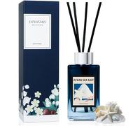 DIUFJAG Sel de Mer Océan, Sea Salt Bâtonnets Parfumés avec 8 Bâtonnets,120 ML,pour Maison, Chambre à Coucher,Bureau, Salle de Bain, étagère