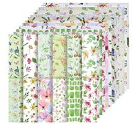Diuhofart Bloc de papier de scrapbooking 30,5 x 30,5 cm - 24 feuilles de papillon printanier double face - Motifs aquarelle renard et fleurs pour journaux de jardin, albums de bébé et travaux manuels