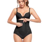 DiULi Culotte Gainante Femme Ventre Plat, Taille Haute Élasticité Legging Gainant avec Crochets Réglables 3 Niveaux, Body Shaper en Mesh Respirant pour Post-partum, Sport et Quotidien, Nior-M