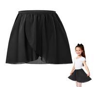DiULi Jupe Portefeuille de Ballet, Jupe De Ballet pour Filles avec Ceinture Élastique, Fille Jupes de Danse de Ballet Classique, Portefeuille en Mousseline Jupe, Nior-L