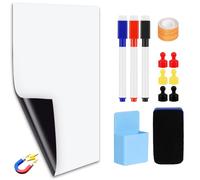 DiULi Tableau Magnetique Mural Enfant 80 x 40 cm, avec Accessoires, Blanc | Tableau Noir Magnétique Autocollant, avec Craies, Gomme et Aimants, Convient pour Maison, Bureau, Apprentissage et Creativite