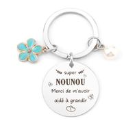 Diulinep Cadeau Nounou,Cadeau Nounou Noel,Cadeaux Pour Super Nounous Original Anniversaire,Cadeaux Moins De 10 Euros,Porte Clé Nounous Fin De Contrat