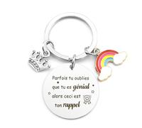 Diulinep Petit Cadeau Pas Cher, Cadeau Moins De 10 Euros, Porte-Clés Inspirant, Motivation, Unisexe, Acier Inoxydable