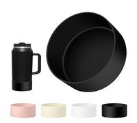 Diumepo Botte de protection en silicone pour gobelet Stanley Quencher H2.0 FlowState de 1,9 l / Simple Modern 1,4 l - Housse inférieure antidérapante contre les bosses et les rayures (noir)