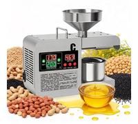 DIUNAOZI 820W Pressa Olio Elettrico Frantoio Olive,Macchina per Spremere L'olio Temperatura Regolabile 0-300°C Automatica Frantoio Olio,Con Display LCD,Arachide,Semi Girasole,Semi tè,Semi Sesamo