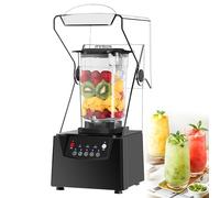 DIUNAOZI Blender Professionnel 2200 W pour Smoothies,Lame 17 000 TR/Min, Blender éLectrique de Comptoir Silencieux Et Haute Vitesse avec Enceinte InsonoriséE Et 2 RéCipients De 2 L Inclus 220V