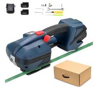 DIUNAOZI Machine de Cerclage éLectrique Automatique avec éCran LCD,AlimentéE par Batterie 4000 Mah,Tension RéGlable de 400 N à 3200 N pour L'Emballage et Le Conditionnement sur Palettes 1x4000mah