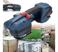 DIUNAOZI Outil de Cerclage éLectrique avec éCran LCD,Presse à Balles AlimentéE par Batterie 4000 Mah, Tension RéGlable de 400 N à 3200 N pour EntrepôT Et Logistique 1x4000mah