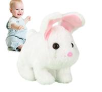 Diuyzoc Animaux de Compagnie Interactifs pour Les,Peluche Interactive Lapin Qui Marche avec Son, Interactifs en Forme de Lapin | Idéal pour Les Filles, Les Garçons et Les, pour Pâques, Les