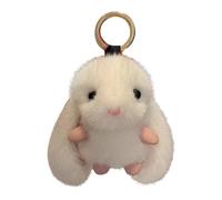 Diuyzoc Cute Bunny Plush Keychain | Car Keychain Pendant | Soft Doll Key Ring | Plush Bunny Bag Charm | Decorative Key Ring For Bags | Soft Touch Charming Accessory For Your Keys Or Bag