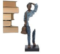 Diuyzoc Figurine d'homme abstraite, sculpture d'homme moderne, sculpture abstraite homme, design élégant et unique, utilisation répandue, 25 cm, pour sculptures de table basse, décoration de la maison