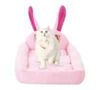 Diuyzoc Lit d'intérieur pour chat, lit de couchage mignon pour chiot et chat, coussin chaud amovible pour animal de compagnie, coussin rembourré amovible et lavable, niche pour chat, tente pour chat,