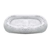 Diuyzoc Lits en peluche antidérapants | Lit d'hiver pour chien | Tapis confortable et lavable | Coussins de repos gris pour chien par temps froid | Lit doux bon soutien pour le cou et la tête