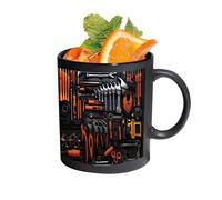 Diuyzoc Mug mécanicien - Prise en main confortable et sécurisée - 9,5 x 8 cm - Tasse à café en céramique - Compagnon élégant pour boissons chaudes et froides - Thé, lait, eau, jus - Maison - Camping