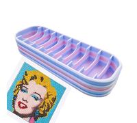 Diuyzoc Organiseur de perles, design dégradé de couleurs, 20,5 x 7 x 5 cm, boîte de rangement pour peinture à strass, récipient imprimé 3D, gestion des perles, pour le rangement de bijoux, de