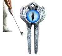 Diuyzoc Outil de divot et marqueur de balle, structure au design innovant, 8 x 4 x 1,2 cm, fourche verte créative Ev Il Eye, outils de divot de golf pour hommes, design de rangement compact, pour les