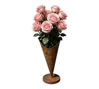Diuyzoc Pot de fleurs en forme de cône - Récipient géométrique rustique | Pot de fleurs rétro pour d'intérieur | Pour jardin, balcon, entrée, sol, femmes, grand-mère, passionnées