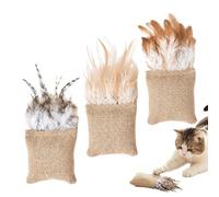 Diuyzoc pour Chats À L'À Chat 3 Pièces Naturelles avec Clochette Leurre