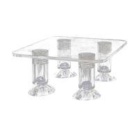 Diuyzoc Support De Compresseur D'aquarium, Conception Transparente, 1 Pièce, De Pompe À Eau D'aquarium, De Pompe en Acrylique, Conception Anti-Vibration, pour Une Configuration De Filtration S