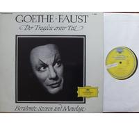 div. Künstler - GOETHE / FAUST / Der Tragödie erster Teil / Berühmte Szenen und Monologe / CLUB-SONDERAUFLAGE / Deutsche Grammophon Gesellschaft # F 806 / Bildhülle / Deutsche Pressung / 12" Vinyl Langspiel Schallplatte / PAUL HARTMANN / GUSTAF GRÜNDGENS / KÄTHE GOLD / ELISABETH FLICKENSCHILDT / KARL VIEBACH / SIBYLLE BINDER