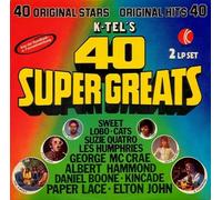 div. Künstler - K-TEL´S 40 SUPERGREATS / 40 ORIGINAL STARS / ORIGINAL HITS 40 / 2 LP SET / 1975 / Klapp-Bildhülle / K-TEL # TG 125/1 und /2 / Deutsche Pressung / 12" Doppel-Vinyl Langspiel Schallplatte