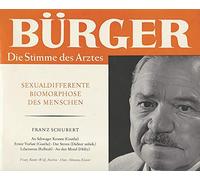 div. Künstler - MAX BÜRGER / Die Stimme des Arztes / SEXUALDIFFERENTE BIOMORPHOSE DES MENSCHEN / FRANZ SCHUBERT / 1959 / Klapp-Bildhülle mit mit 4 seitiger original Text-Einheftung / WERK-VERLAG # ASWV 004 / Franz Reuter-Wolf / Hans Altmann / BAYER WERBEPLATTE