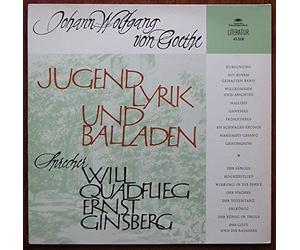 div. Künstler - QUADFLIEG, WILL / GINSBERG, ERNST / Johann Wolfgang von Goethe / JUGENDLYRIK UND BALLADEN / Bildhülle / Deutsche Grammophon # 43 008 / Deutsche Pressung / 12" Vinyl Langspiel Schallplatte /