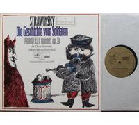 div. Künstler - STRAWINSKY / Die Geschichte vom Soldaten / PROKOFIEFF Quintett op. 39 / für Oboe, Klarinette, Violine, Viola und Kontrabaß / STEREO Originalaufnahmen aus der UdSSR / Bildhülle mit Frontcover-Aufkleber " in memoriam" / MELODIA AUSLESE # 73582/83 / Deutsche Pressung / 12" Vinyl Langspiel Schallplatte