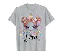 Diva 6e année Premier Jour d'école Spirit Attitude Girl Bow T-Shirt