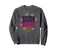Diva à Deux Chiffres : 10e Anniversaire de la Reine Sweatshirt, Unisexe pour Adultes, Chiné Foncé, XL