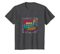 Diva de deuxième année : Sassy School Star pour Jeunes apprenants T-Shirt, Enfant, Chiné Foncé, 3 Ans
