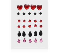 Diva & Nice Cosmetics Face Stones autocollants visage Black & Red 35 pcs