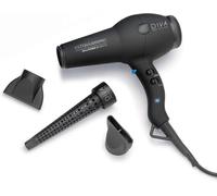 Diva Professional Ultima 5000 Pro Black Diva Professional Hair Dryer With Long Life Ac Motor And Professional Narrow Tip Black