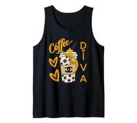 Diva Roses and Love, Tigre Léopard Animal Café Cœurs Cadeau Débardeur