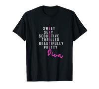 Diva sexy, séduisante et ravie pour les fêtardes - Diva T-Shirt