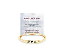 DivaGlamz Bague commémorative en forme de petit cœur avec ailes pour femme, avec inscription « I'Ll Hold You In My Heart » - Bague personnalisée en acier inoxydable avec gravure « Always Missing You »