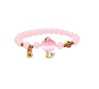 DivaGlamz Bracelet serpent du Nouvel An chinois 2025 pour femme, 12 signes du zodiaque chinois Feng Shui, amulette porte-bonheur en pierre naturelle, bracelet extensible pour la paix de l'esprit
