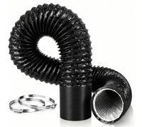 Divalune Tuyau Climatiseur Mobile 150mm 5m Tuyau de Ventilation Flexible | PVC Aluminium, Isolé & Insonorisé Gaine de Ventilation pour Extracteur d'Air, Climatisation, Sèche-linge, Hotte