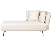 Divan côté droit en tissu blanc RIOM