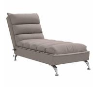 Divan de massage avec coussins, tissu gris taupe, 4 points de massage | Contreplaqué résistant, câble USB 160 cm, style moderne, utilisation intérieure ou extérieure, montage simple avec manuel