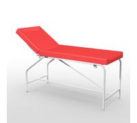 Divan d'examen hauteur fixe Promotal gamme 118 - Finition epoxy - Haut. 82 cm - Sellerie à bourrelets Larg. 65 cm