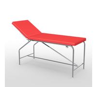 Divan d'examen hauteur fixe Promotal gamme 118 - Finition inox - Haut. 82 cm - Sellerie plate Larg. 75 cm