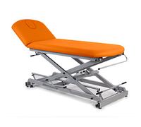 Divan d'examen hydraulique 2 plans CH-0127-A Mobercas - Dossier Proclive déclive - Largeur 62 cm - Roulettes escamotables